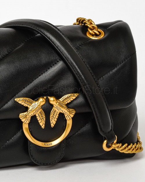 Pinko Mini Love Bag Puff Maxi Quilt Nero Gold  100039 A0F2 Z99Q