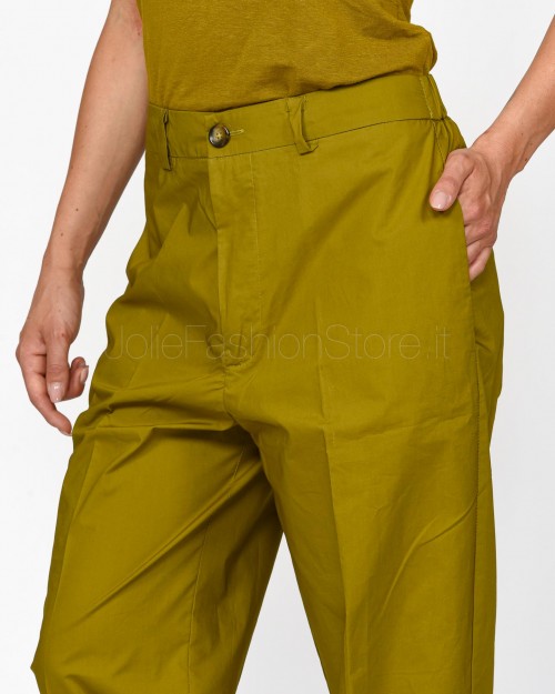 Solo Tre Pantalone Verde Militare  M1E0168 OLIO