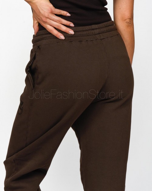 Pinko Pantalone Jogger in Felpa Marrone  100371 A21P M28