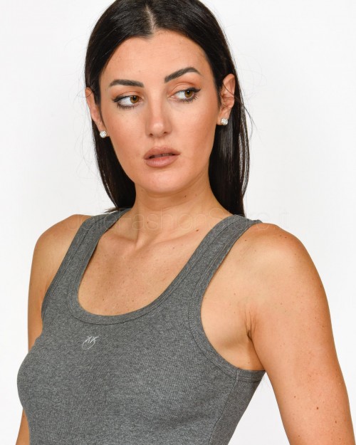 Pinko RIBBED TANK TOP CALCULATOR - CROW  100807 A22X I76