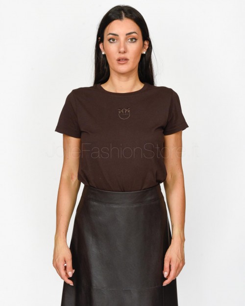 Pinko BUSSOLOTTO JERSEY T-SHIRT OLD BROWN  100355 A227 M28