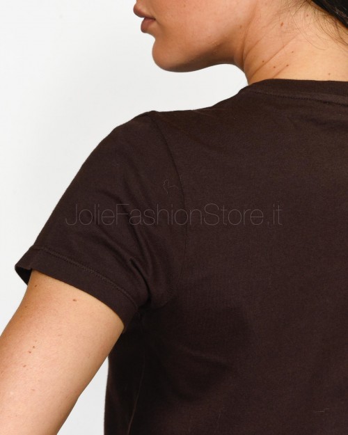 Pinko BUSSOLOTTO JERSEY T-SHIRT OLD BROWN  100355 A227 M28