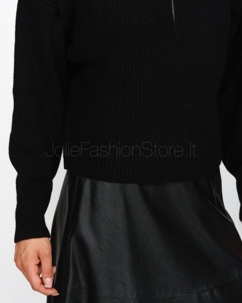 Pinko CAVEAU WARM WOOL CACHEM BLACK LIMOUSINE SWEATER  104061 A1CH Z99