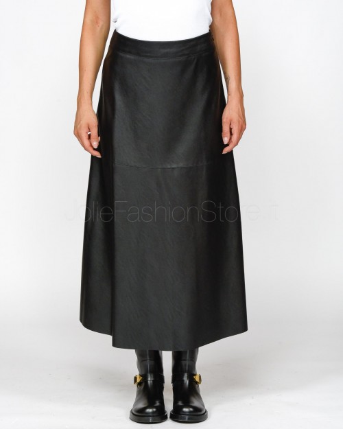 Pinko FLOATING LEATHER SKIRT BLACK LIMOUSINE  104144 7105 Z99