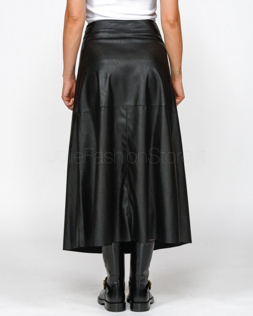 Pinko FLOATING LEATHER SKIRT BLACK LIMOUSINE  104144 7105 Z99