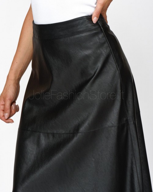 Pinko FLOATING LEATHER SKIRT BLACK LIMOUSINE  104144 7105 Z99