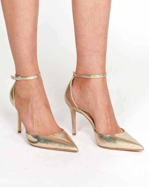 Sergio Levantesi Dècollète Platino Snake Slingback