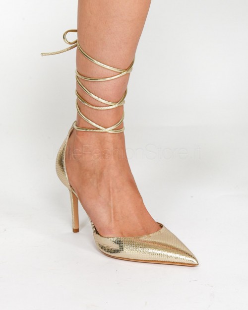 Sergio Levantesi Dècollète Platino Snake Slingback  DEBBY MVM PLATINO