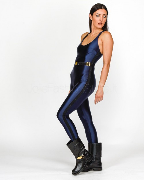 Elisabetta Franchi Tuta in Lycra Navy  TU01446E2 B75