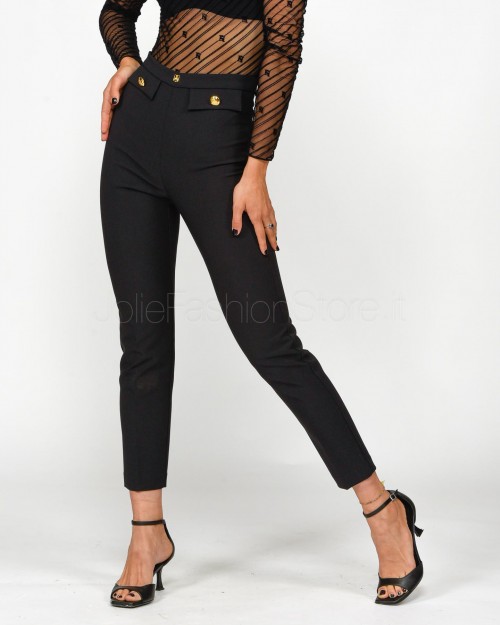 Elisabetta Franchi Essential Black Cigarette Pants