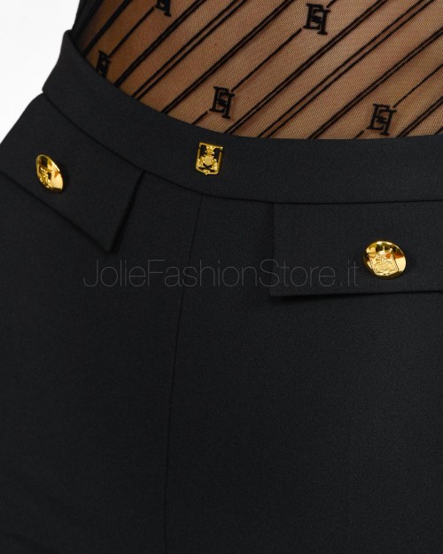 Elisabetta Franchi Pantalone a Sigaretta Essential Nero  PA02446E2 110