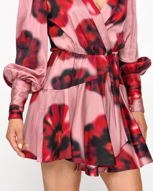 Pinko Abito con Stampa Fiori Rosa Rosso  104100 A23P NR1