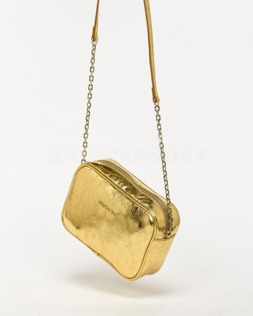 Patrizia Pepe Borsa Camera Case Tracolla Craquele Gold  8B0071 L112 Y459