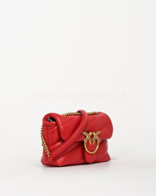 Pinko Pochette Love Puff Baby Nappa Rosso Antique Gold  100040 A0F2 R30Q