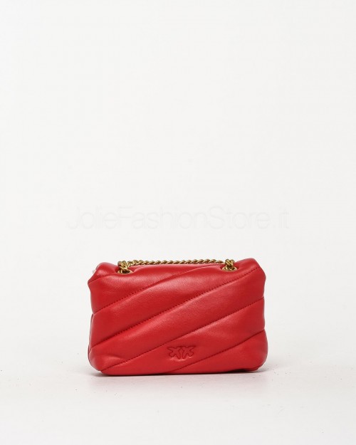 Pinko Pochette Love Puff Baby Nappa Rosso Antique Gold  100040 A0F2 R30Q