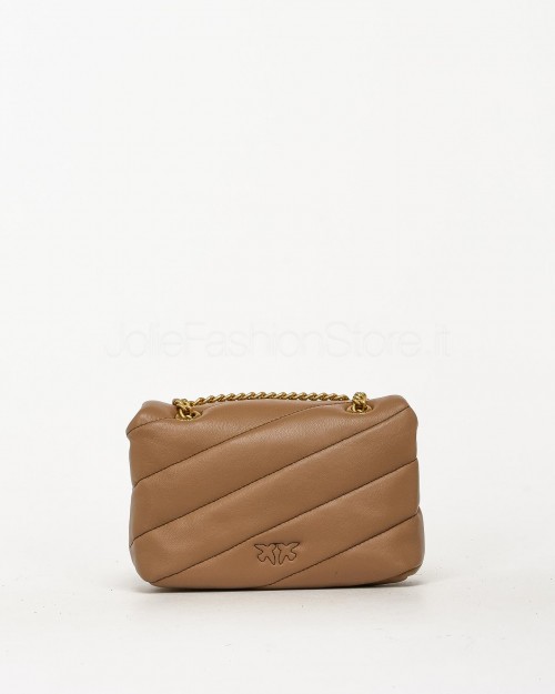 Pinko Pochette Love Puff Baby Nappa Biscotto Antique Gold  100040 A0F2 D01Q