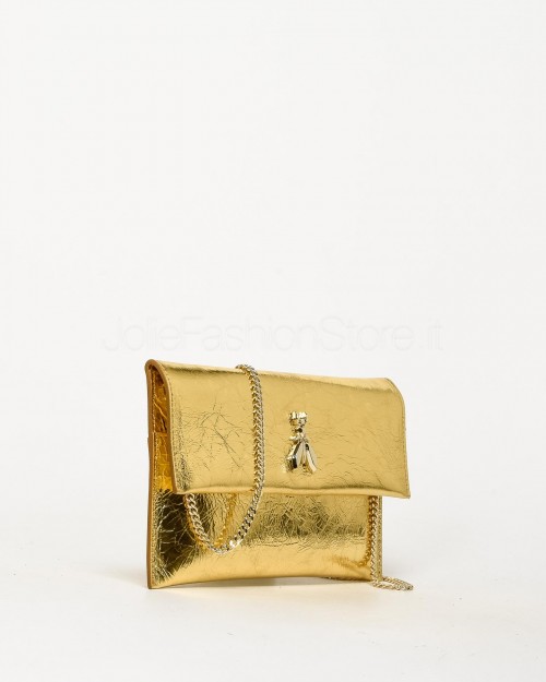 Patrizia Pepe Pochette Busta Craquele Gold  8B5460 L112 Y459