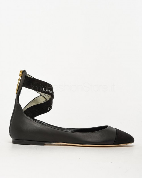 Elisabetta Franchi Ballerina in Pelle Nera  SA59C46E2 188