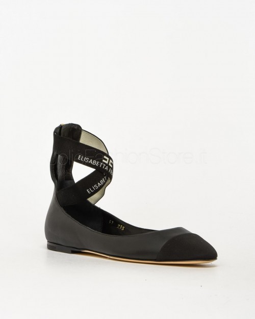 Elisabetta Franchi Ballerina in Pelle Nera  SA59C46E2 188