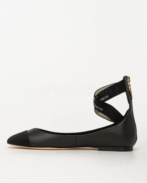 Elisabetta Franchi Ballerina in Pelle Nera  SA59C46E2 188