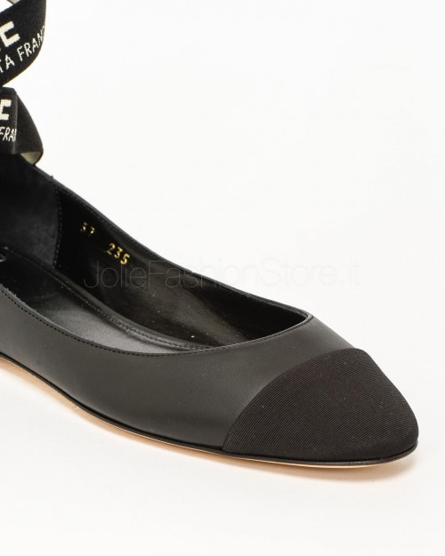 Elisabetta Franchi Ballerina in Pelle Nera  SA59C46E2 188