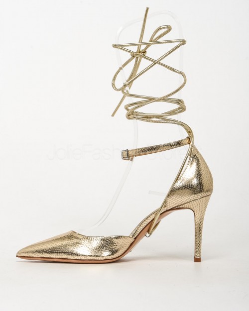 Sergio Levantesi Dècollète Platino Snake Slingback  DEBBY MVM PLATINO