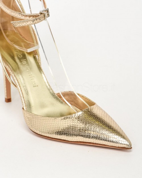 Sergio Levantesi Dècollète Platino Snake Slingback  DEBBY MVM PLATINO