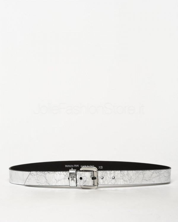 Patrizia Pepe BELT/BELT Craquele Silver  8W8684 L112 S686