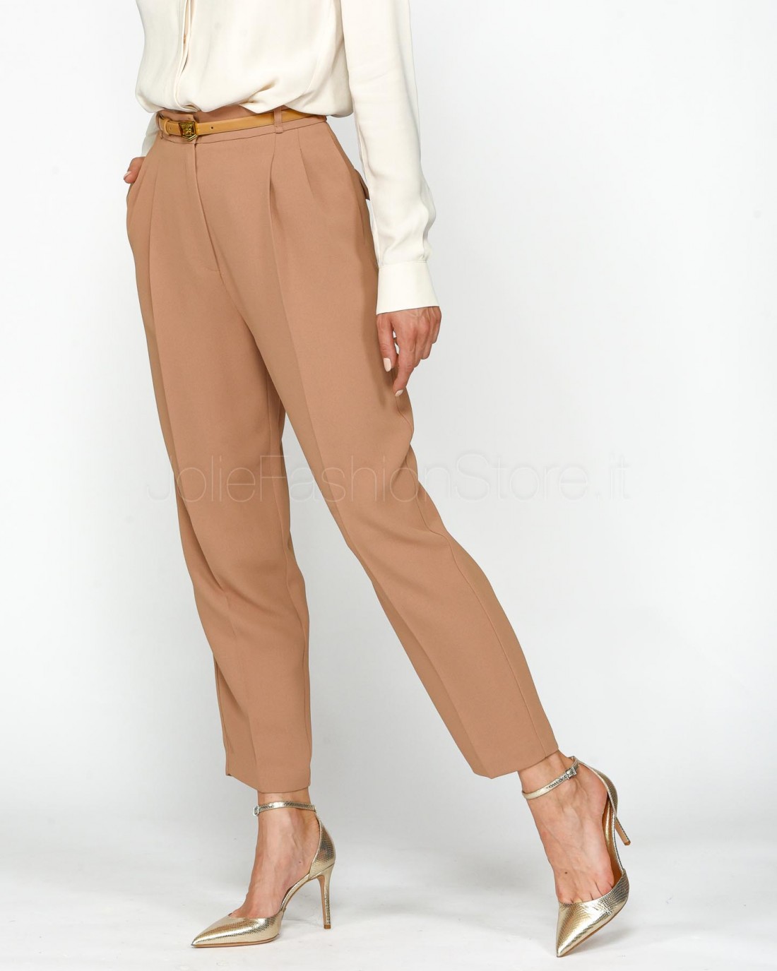 Elisabetta Franchi Pantalone Camel  PA02846E2 032