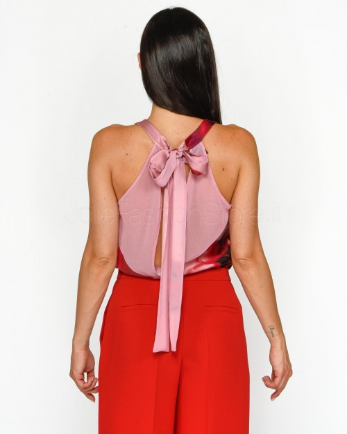 Pinko TALANGE TOP SATIN MATT ST.FIOR PINK/RED  103874 A23P NR1