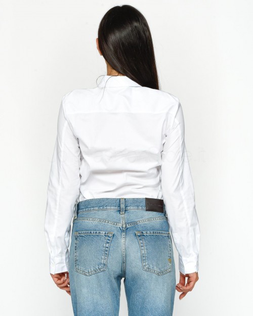 Pinko CUBA BRILLIANT WHITE STRETCH POPLIN SHIRT.  103709 A1Y2 Z04