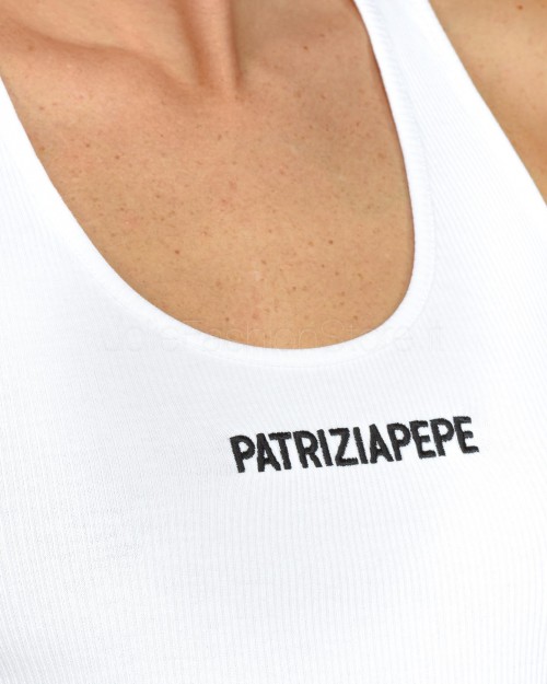 Patrizia Pepe Canotta a Costine Bianco ottico  8M1617 J216 W103