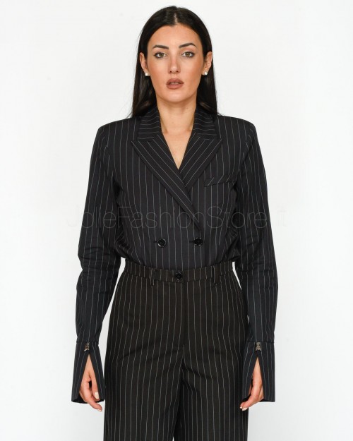 Patrizia Pepe Camicia Blazer a Body Black Stripes  8C0714 A456 F1OO