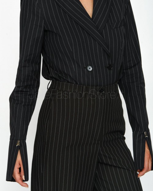 Patrizia Pepe BODY SHIRT/BODY BLOUSE Black Stripes  8C0714 A456 F1OO