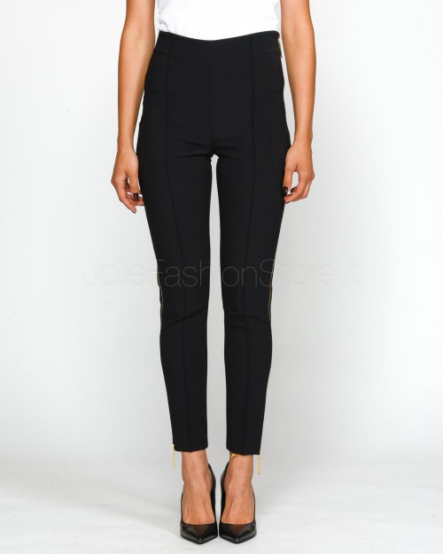 Elisabetta Franchi Pantalone Skinny con Zip Nero  PA00546E2 110