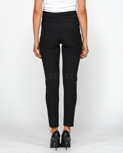 Elisabetta Franchi Pantalone Skinny con Zip Nero  PA00546E2 110