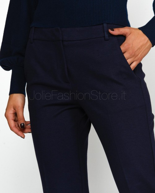 Pinko Pantalone Modello Bello in Punto Stoffa Blu  100155 A24D G02