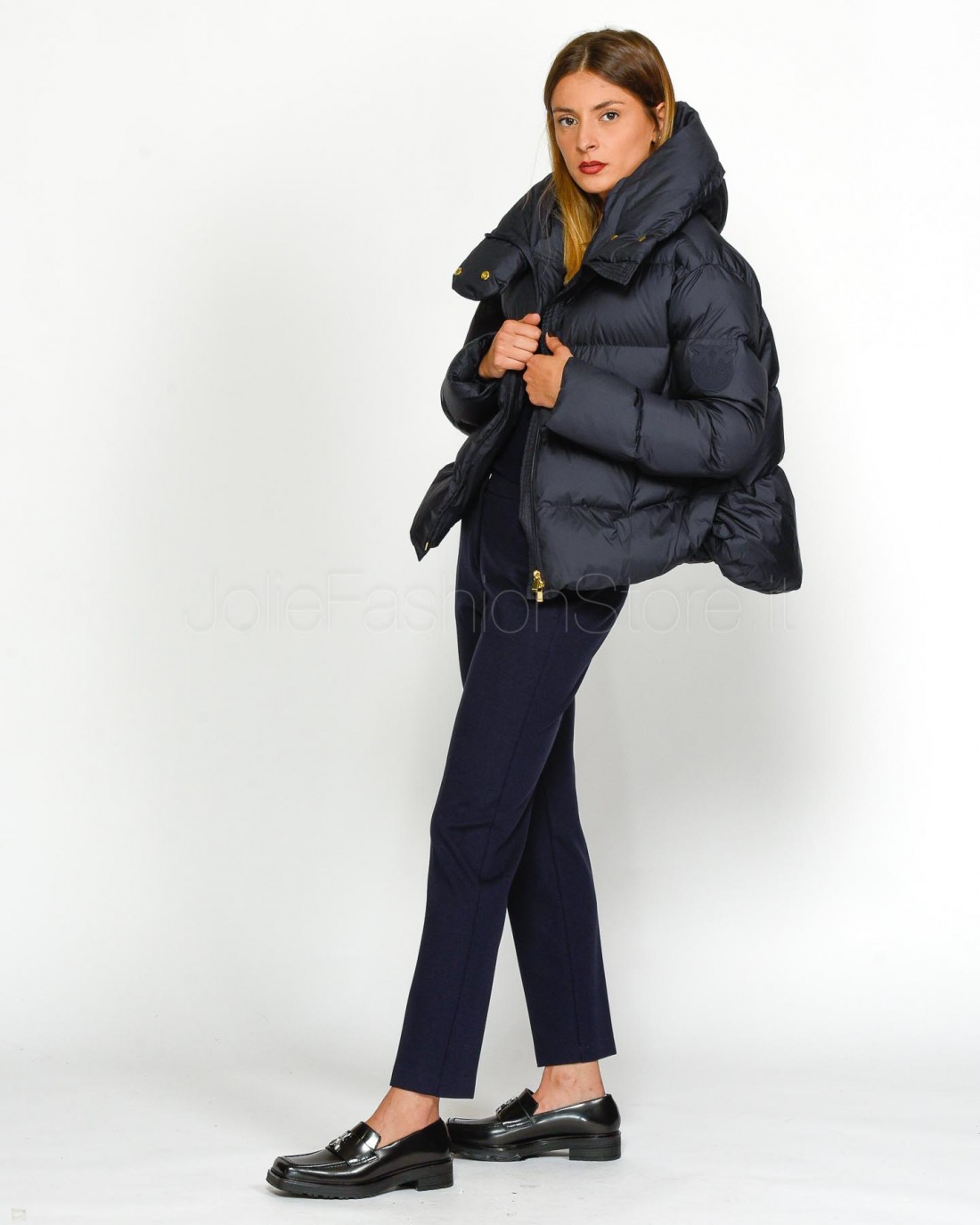 Pinko GIZA PADDED TECHNICAL CANVAS WITH DARK NAVY BLUE  101602 A1ZV G03