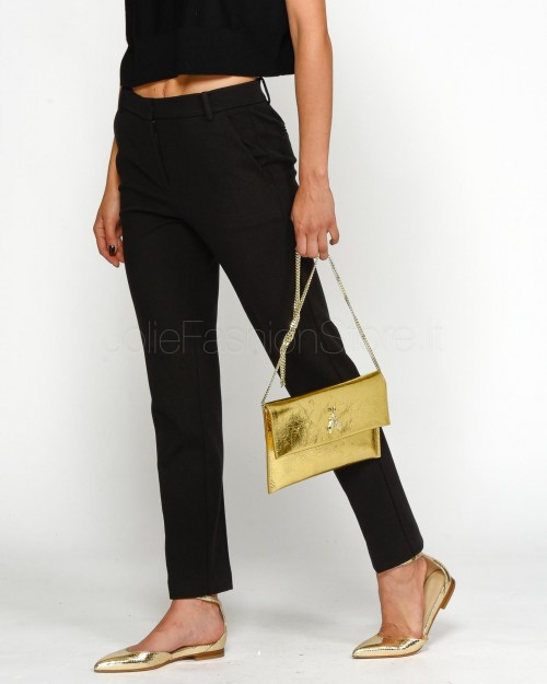 Pinko BEAUTIFUL BLACK LIMOUSINE FABRIC STITCH PANTS