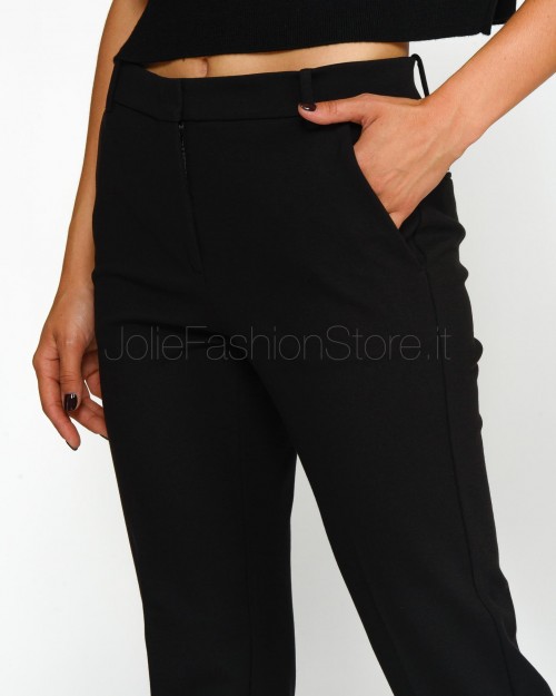 Pinko BEAUTIFUL BLACK LIMOUSINE FABRIC STITCH PANTS  100155 A24D Z99