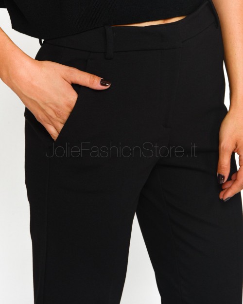 Pinko BEAUTIFUL BLACK LIMOUSINE FABRIC STITCH PANTS  100155 A24D Z99