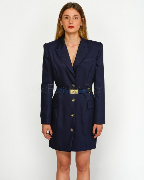 Elisabetta Franchi Robe Manteou Navy dress  AB63846E2 B75