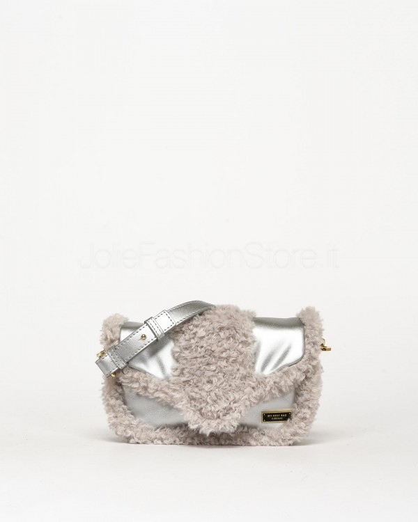 My Best Bag Mini Yaya Fur Silver Bag  MYB 8114 SILVER