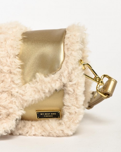 My Best Bag Borsa Mini Yaya Fur Gold  MYB 8114 GOLD