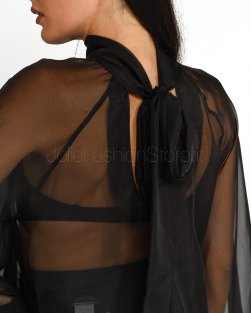 Actualee Camicia in Tulle Nera  13165 BLACK