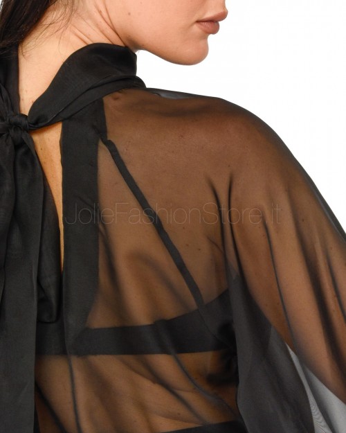 Actualee Camicia in Tulle Nera  13165 BLACK