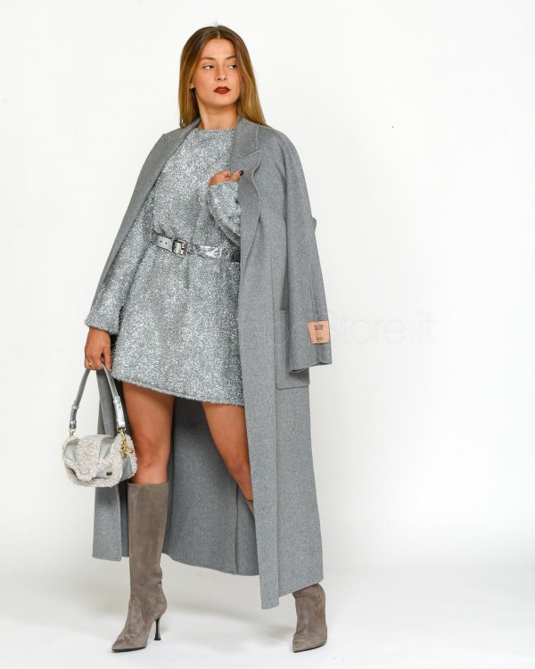 Solo Tre Cappotto Grigio  M1S0071 SU 91S