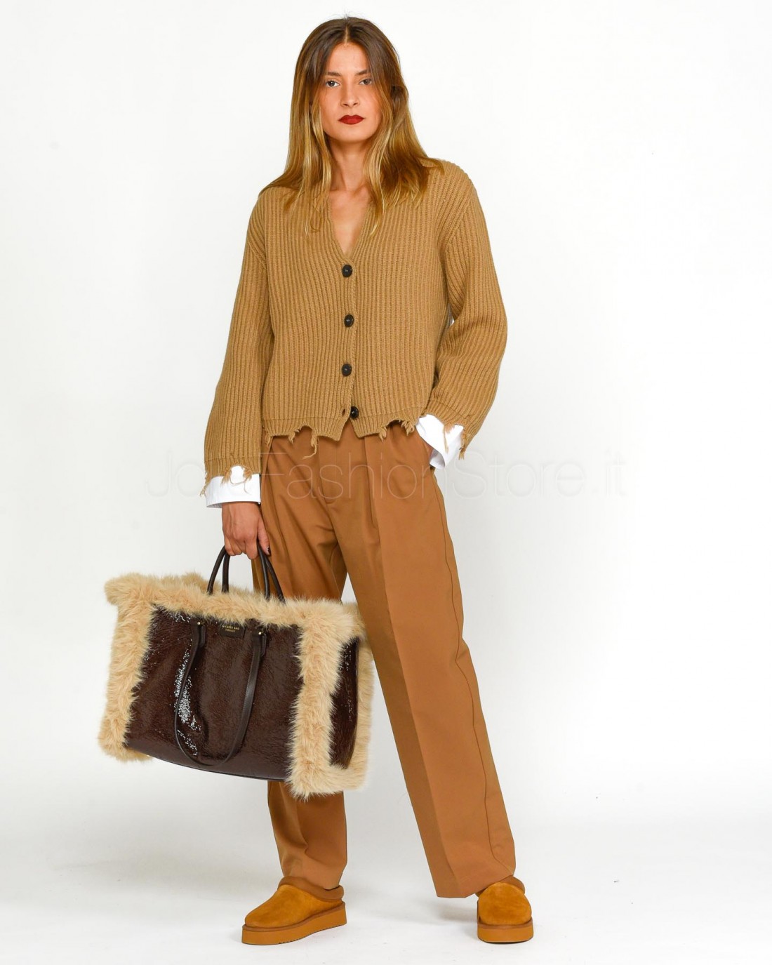 Solo Tre Pantalone Camel  M1S0019 SU 62S