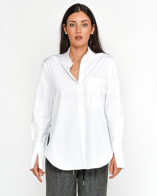 Patrizia Pepe Camicia con Taschino Bianco Ottico  8C0722 A4XB W103