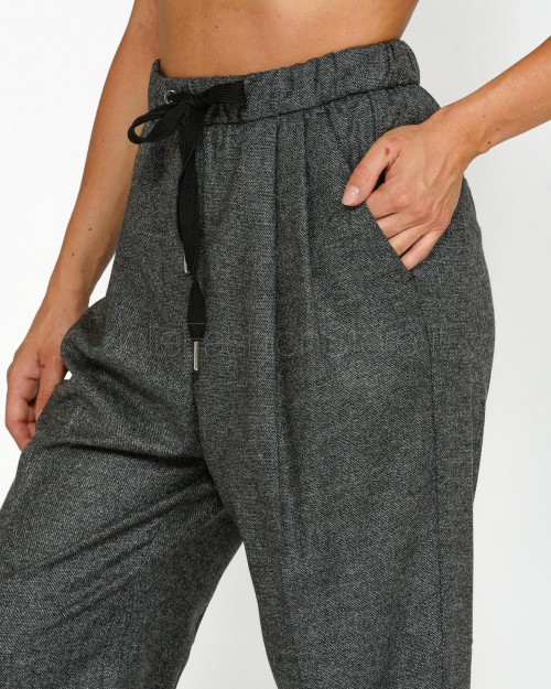 Pinko Pantaloni Pull On Sale Pepe Nero/Grigio  104210 A249 ZI2